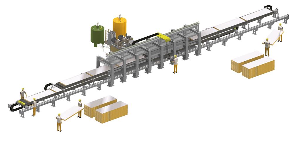 تولید ساندویچ‌پانل در روش ناپیوسته یا دیسکانتیوس (Discontinuous)